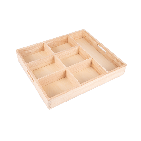 Bandeja clasificadora madera 7 divisiones