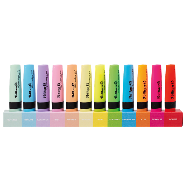 Marcador Pelikan Fluor & Pastel Textmarker 490 Emotions. Pack 12 u.