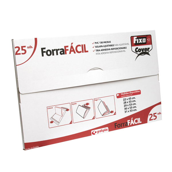 Forro libros ajustable no adhesivo PVC rígido