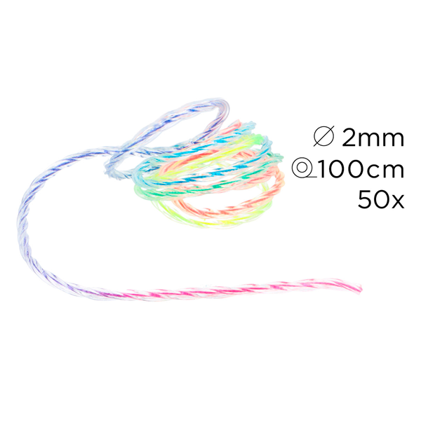 Hilos transparentes twist int. fluorescente Scoubidous