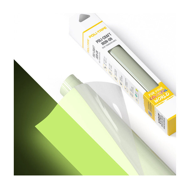 Rollo film transf. textil Poli-tape fosforescente 61x30,5 cm