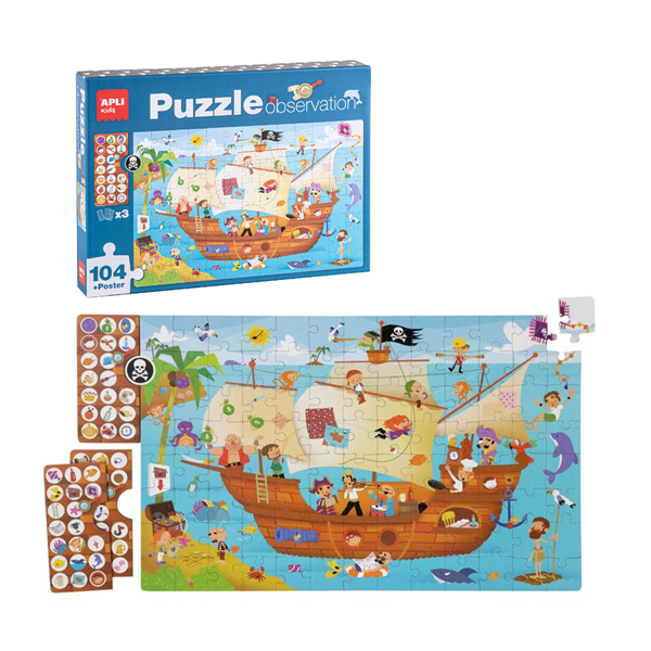 Puzle observation barco pirata