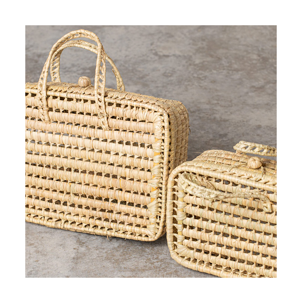 Maletín de palma y caña raga pequeño