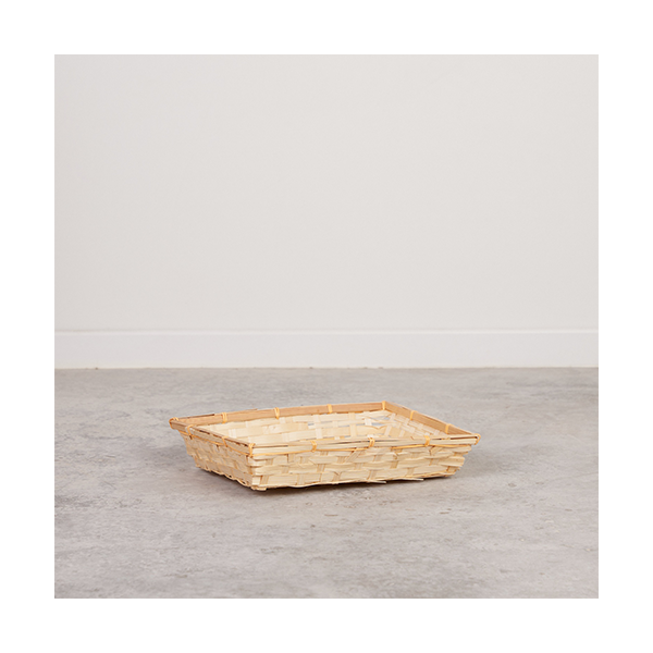 Bandeja rectangular bambú 36x26x7 cm