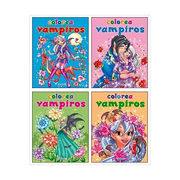 Colorea vampiros (4 títulos)
