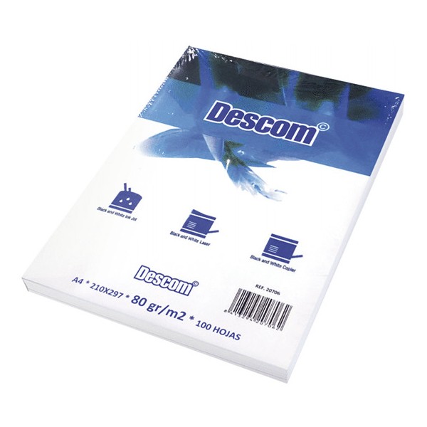Paquete papel Din A-4 100 hojas Descom