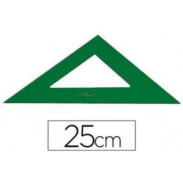 Escuadra tecnica verde 25 cm.