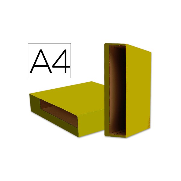 Caja Clasificador AZ C/F A4 80mm Amarillo
