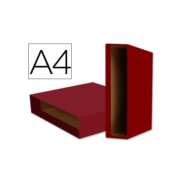 Caja Clasificador AZ C/F A4 80mm Rojo
