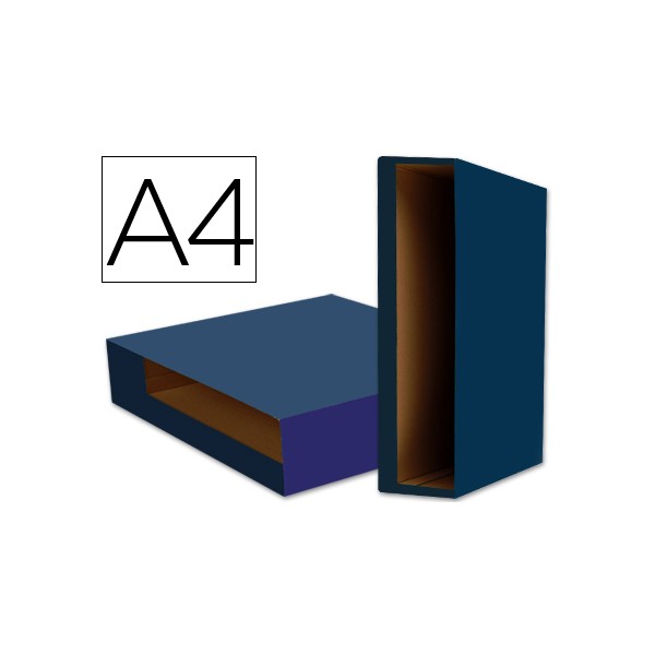 Caja Clasificador AZ C/F A4 80mm Azul