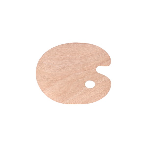 Paleta madera ovalada con agujero 25x30