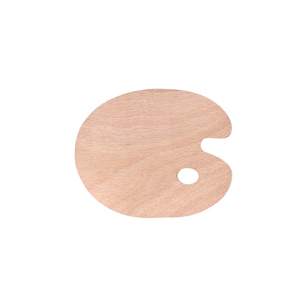 Paleta madera ovalada con agujero 25x30