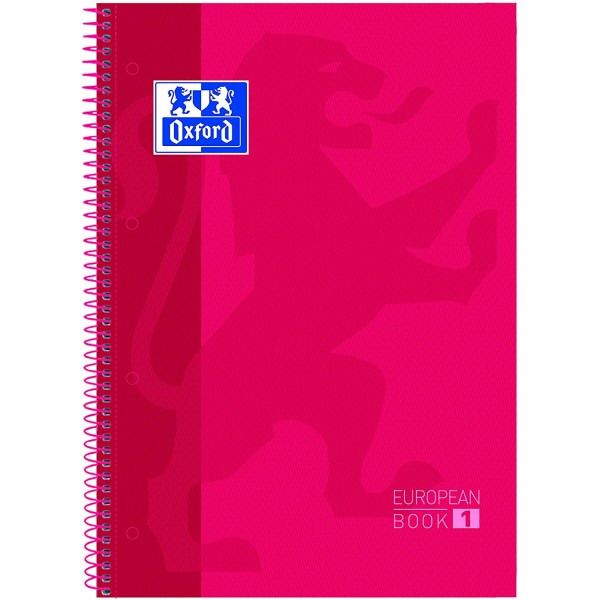 Cuaderno Oxford microperforado 80 h. Rojo