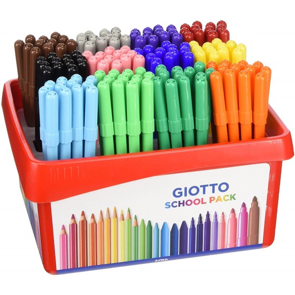 Kit escolar de 144 rotuladores Giotto Turbo color