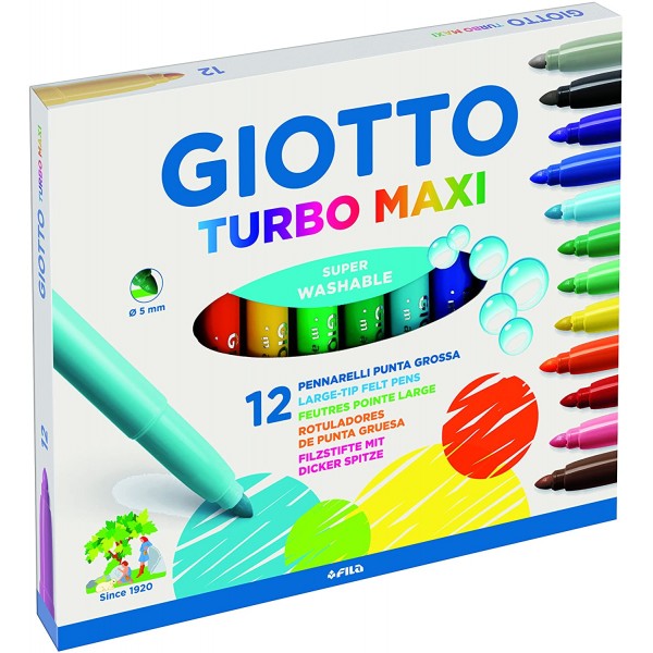 Caja 12 rotuladores Giotto Turbo Maxi