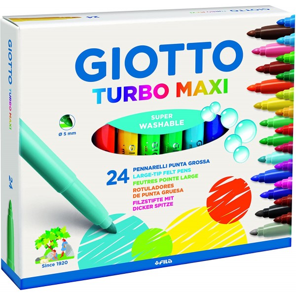 Caja 24 rotuladores Giotto Turbo Maxi