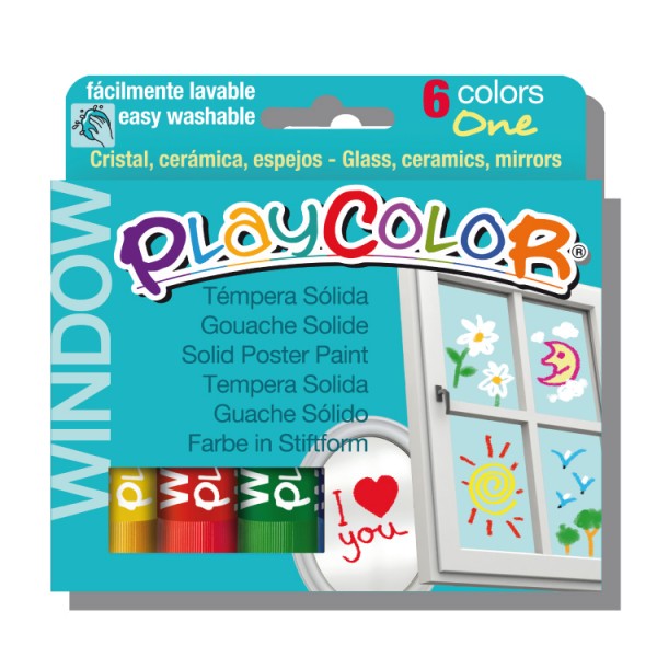 Tempera Playcolor Window 6 Colores