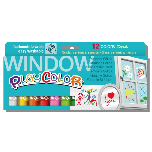Tempera Playcolor Window 12 Colores