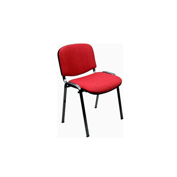 Mo silla dado tapizada rojo