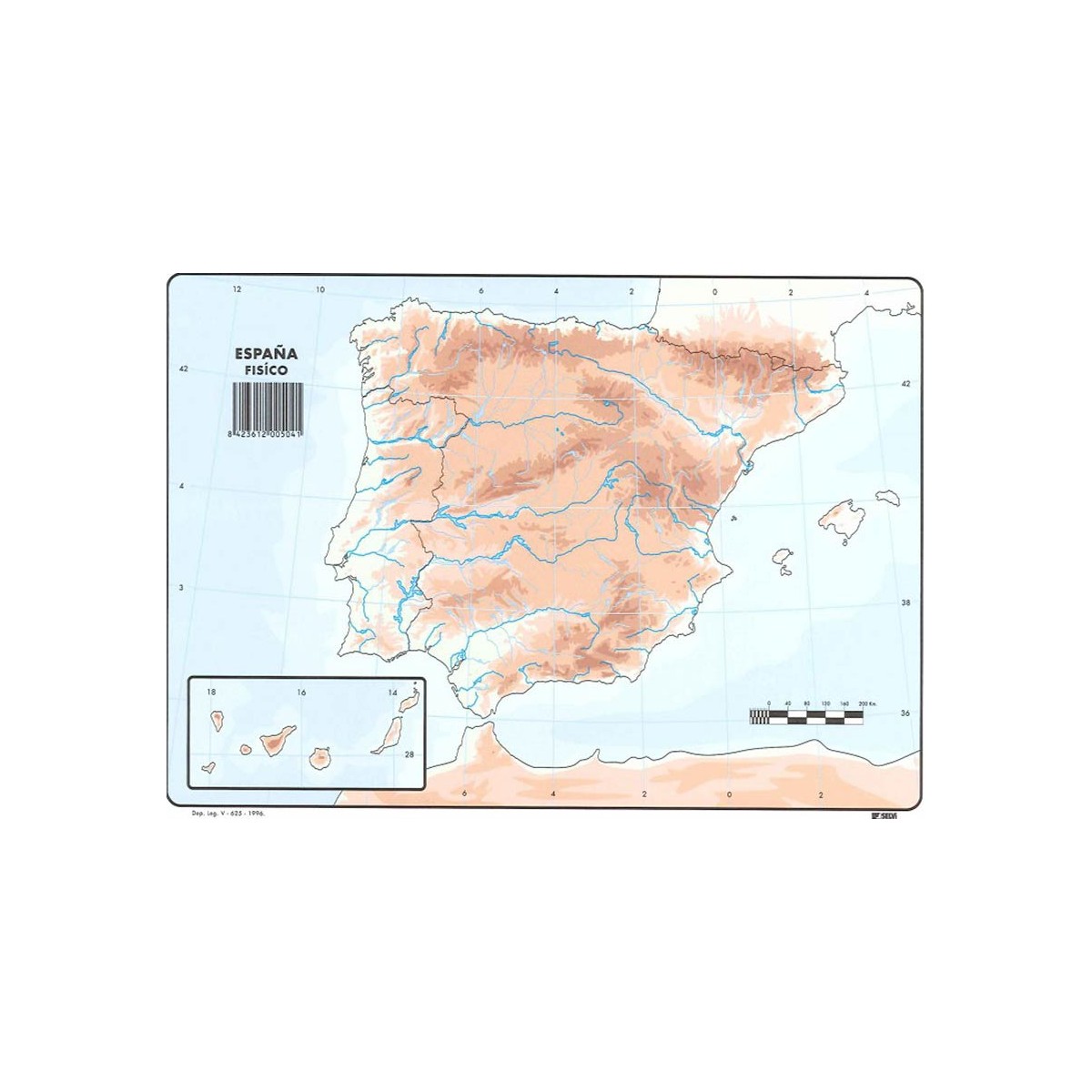 Mapa mudo a4 españa f p50 - Material escolar, oficina y nuevas tecnologias