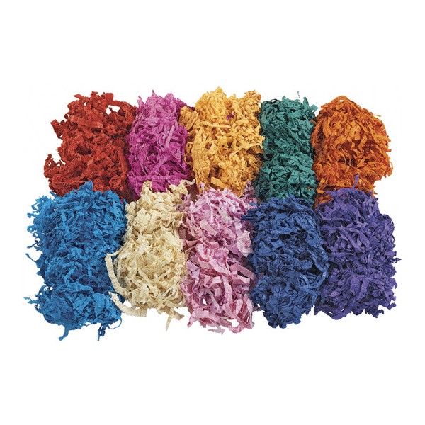 Bolsa de 10 colores de virutas de papel crespon