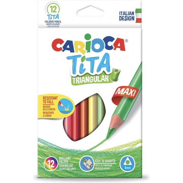 Lapiz color carioca tita trisngular maxi C12
