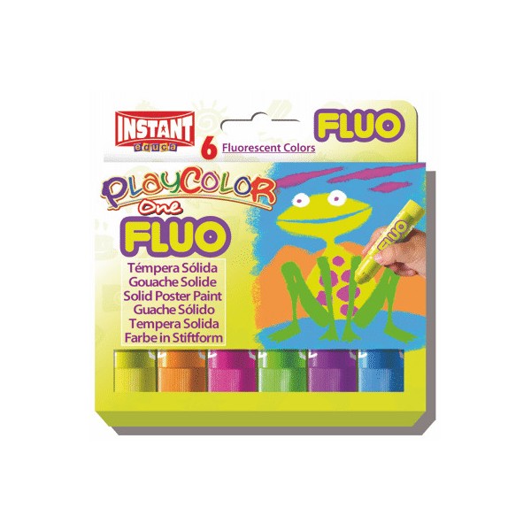 Tempera Playcolor One Fluo 6 colores