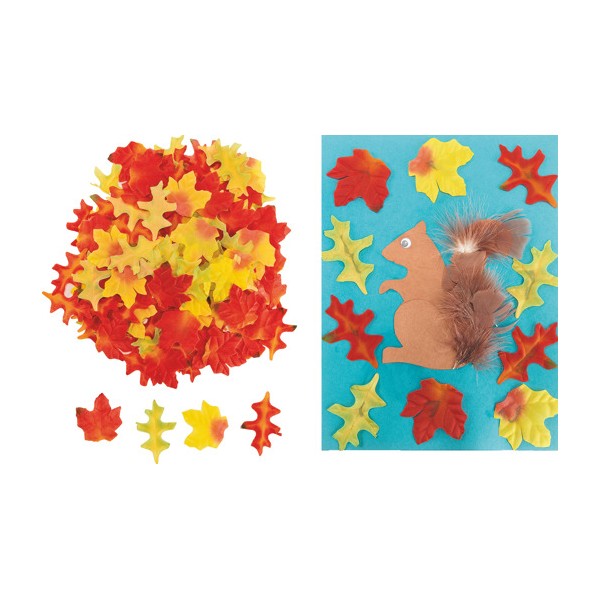Bolsa de 200 hojas de otoño textiles para decorar